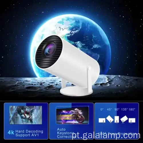 Projetor 4K sem fio com Android 11 e Bluetooth